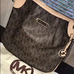 Authentic Jet set Monogram MK Crossbody Bag